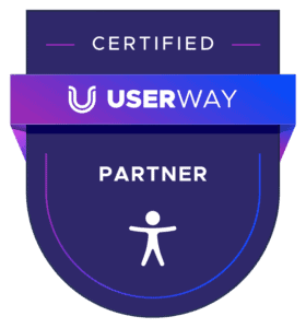 Certified UserWay partner logo.